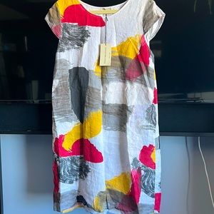 Terzo Millennio asymmetrical linen dress